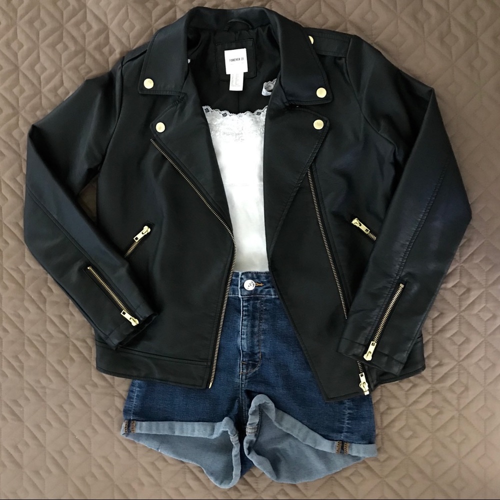 Forever 21 Black Leather Jacket